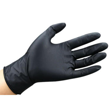 Guantes de mano de nitrilo negro, guantes de trabajo